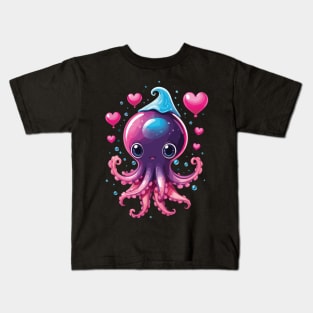 watercolor octopus graphic Kids T-Shirt